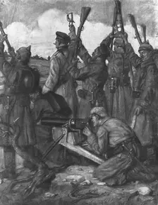 'Une Lache Perfidie; Le Guet-Apens 1914. Creator: Lucien Jonas