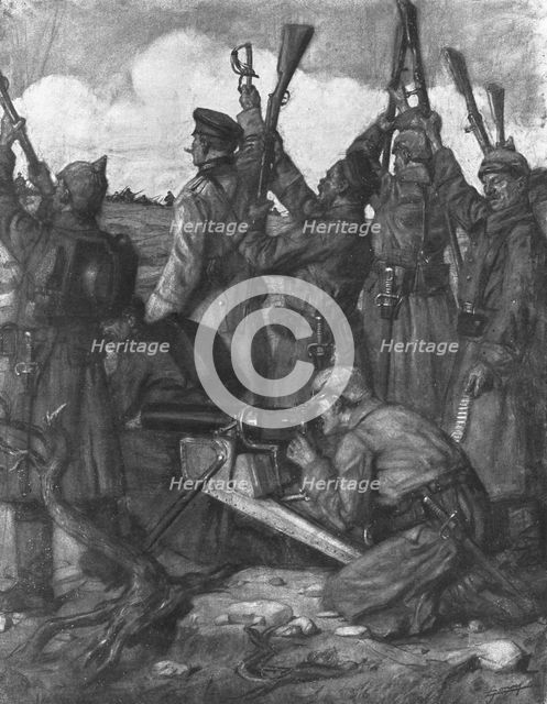 ''Une Lache Perfidie; Le Guet-Apens', 1914. Creator: Lucien Jonas.