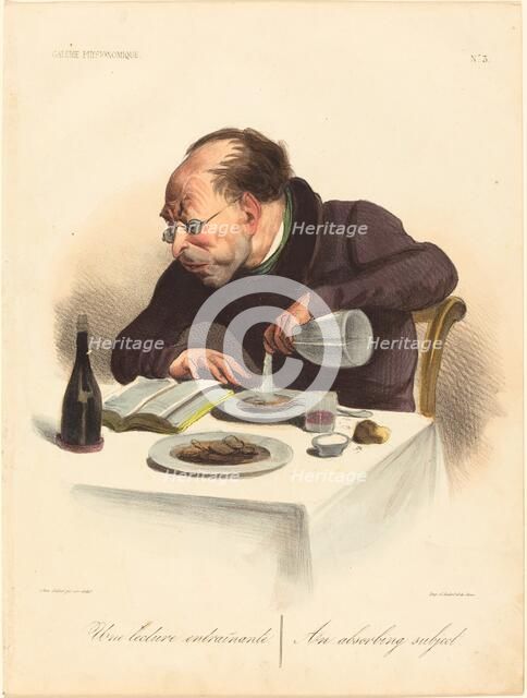 Une lecture entrainante, 1836. Creator: Honore Daumier.
