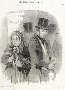 Une Loterie Philantropique., 1845. Creator: Honore Daumier