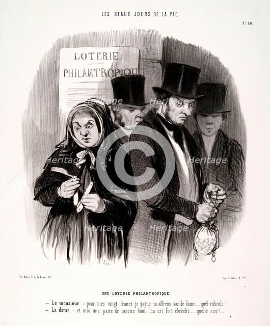 Une Loterie Philantropique, 1845.  Creator: Honore Daumier.