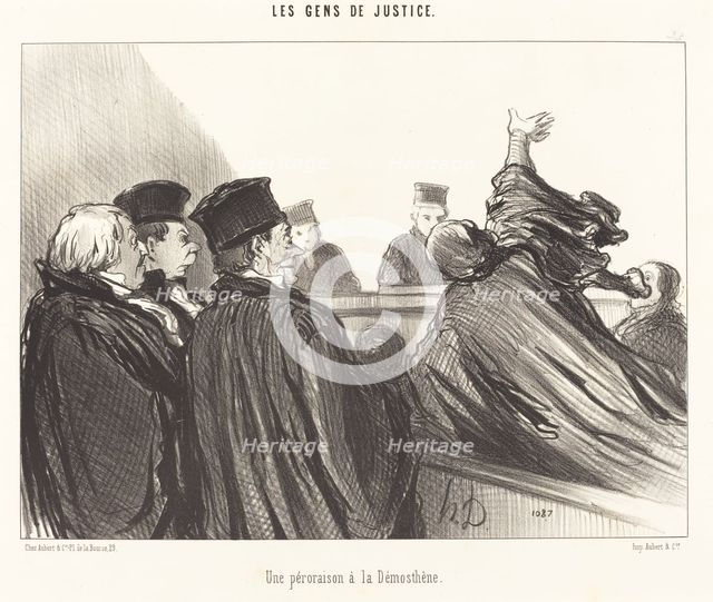 Une péroraison à la Démosthène, 1847. Creator: Honore Daumier.