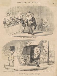 Une petite séance a la buvette, 19th century. Creator: Honore Daumier