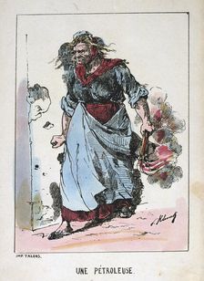 Une Petroleuse Paris Commune, 1871. Artist: Anon