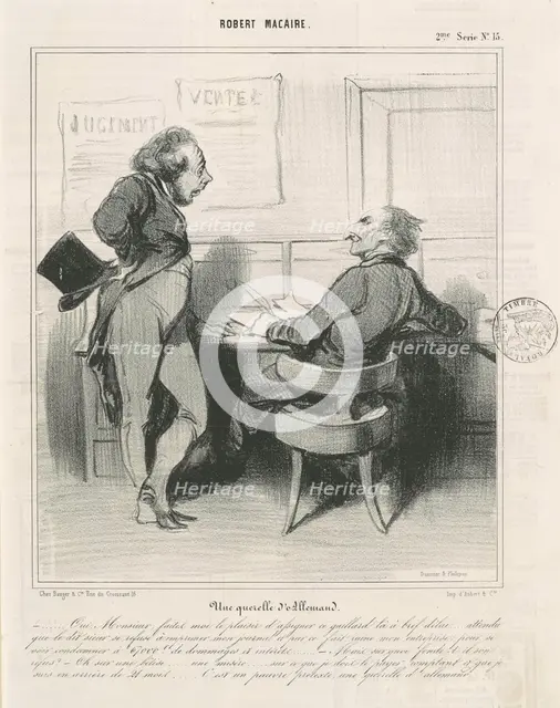 Une querelle d'allemand, 19th century. Creator: Honore Daumier.