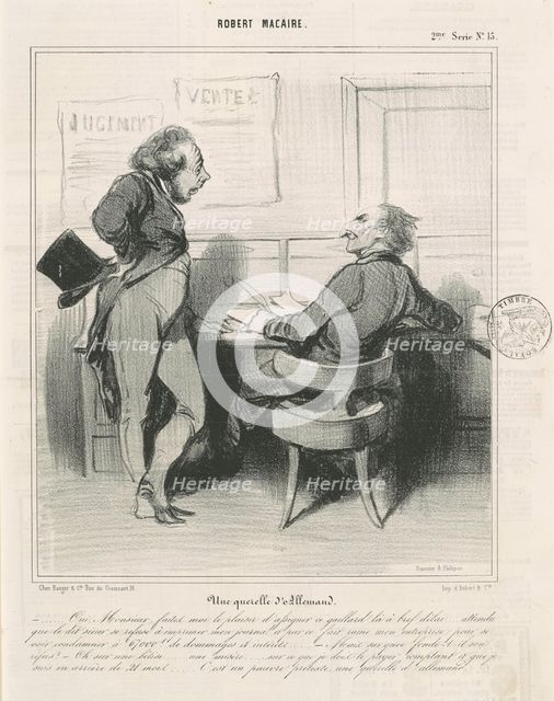 Une querelle d'allemand, 19th century. Creator: Honore Daumier.