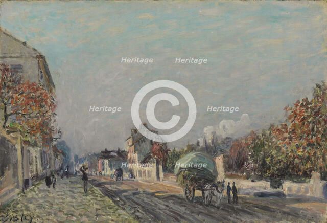 Une rue à Marly, 1876. Artist: Sisley, Alfred (1839-1899)