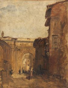 Une rue à Florence, between 1846 and 1847. Creator: Felix Francois Georges Philibert Ziem