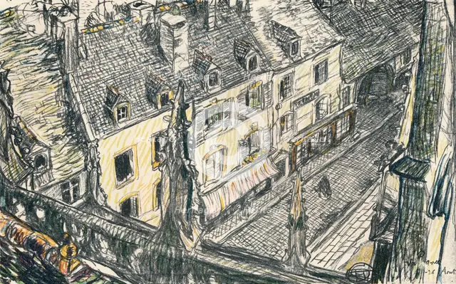 'Une Rue De Valogne', c1911. Artist: Georges Dupuis.