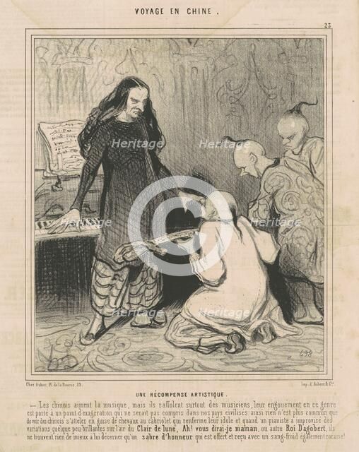 Une Récompense Artistique, 1844. Creator: Honore Daumier.