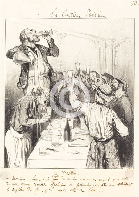 Une réception, 1843. Creator: Honore Daumier.