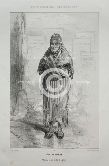 Une Rentière. Creator: Paul Gavarni (French, 1804-1866).