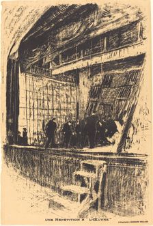 Une répétition à L'Oeuvre, Program for L'Oasis, 1903. Creator: Edouard Vuillard