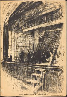 Une répétition à L'Oeuvre, Program for L'Oasis, 1903. Creator: Edouard Vuillard