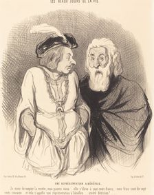 Une Représentation à Bénéfice, 1844. Creator: Honore Daumier