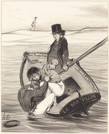 Une Révolte à Bord, 1843. Creator: Honore Daumier