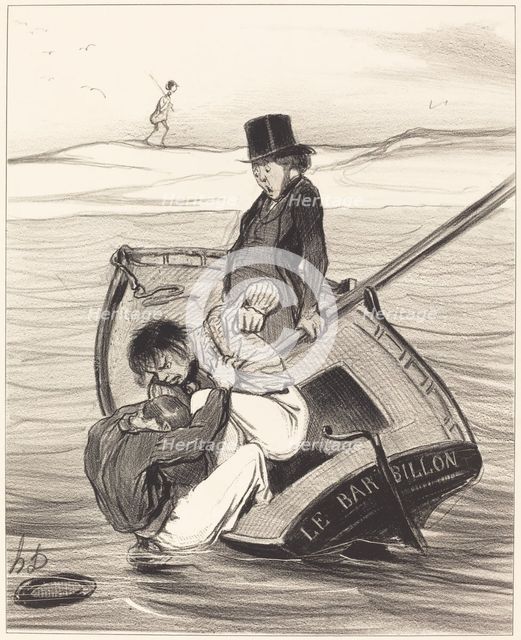 Une Révolte à Bord, 1843. Creator: Honore Daumier.
