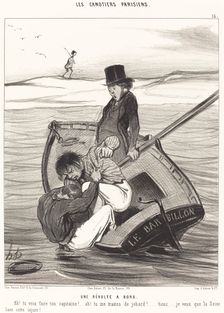 Une Révolte à Bord, 1843. Creator: Honore Daumier