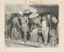 Une station infiniment trop prolongée, 19th century. Creator: Honore Daumier