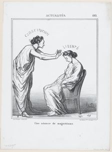 Une séance de magnétisme, 1869. Creator: Honore Daumier