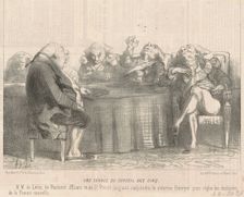 Une séance du conseil des cinq, 1850. Creator: Honore Daumier