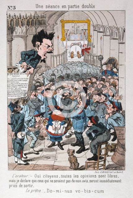 'Une Séance en Partie Double', 1871.  Artist: Anon