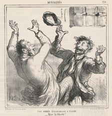 Une soirée d'allégresse a Clichy, 19th century. Creator: Honore Daumier