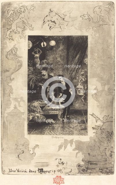 Une Variété dans l'Amour (A Change of Heart), 1879/1880. Creator: Felix Hilaire Buhot.