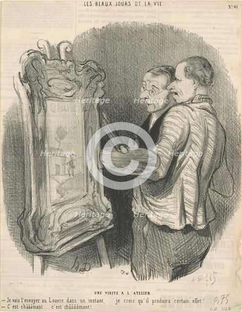 Une visite à l'atelier, c1845. Creator: Honore Daumier.
