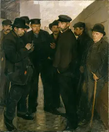 Unemployed (Day Laborers at the Port of Hamburg), 1908-1909