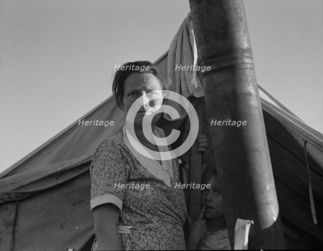 Unemployed family..., near Holtville, California, 1937. Creator: Dorothea Lange.