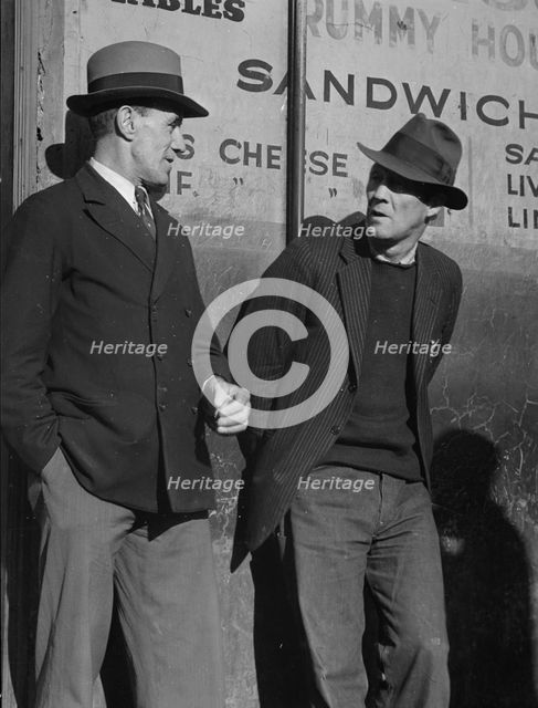 Unemployed men on Howard Street, San Francisco, California, 1937. Creator: Dorothea Lange.