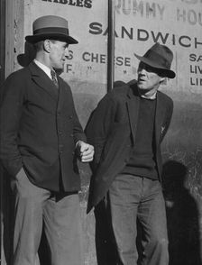 Unemployed men on Howard Street, San Francisco, California, 1937. Creator: Dorothea Lange