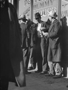 Unemployed men on Howard Street, San Francisco, California, 1937. Creator: Dorothea Lange