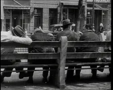 Unemployed People Sitting On a Bench, 1932. Creator: British Pathe Ltd