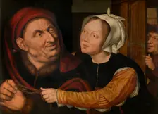 Unequal lovers, c1510s. Creator: Quentin Metsys I