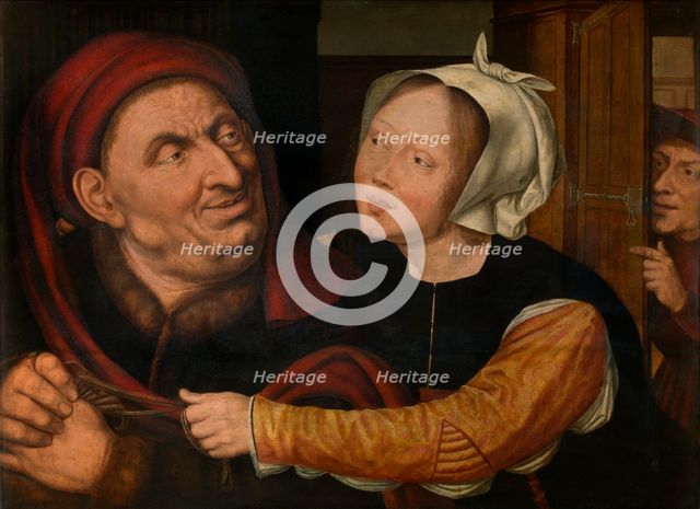 Unequal lovers, c1510s. Creator: Quentin Metsys I.
