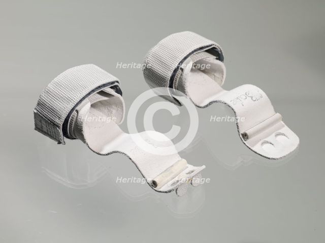 Uneven bar grips used by Gabby Douglas in the 2012 London Olympics, 2012. Creators: Bailie Grips, GRIPS, Etc.
