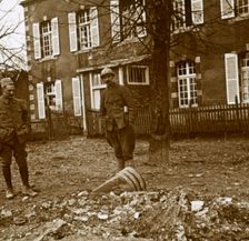 Unexploded 380 shell, Verdun, northern France, c1914-c1918