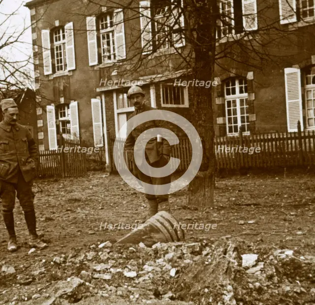 Unexploded 380 shell, Verdun, northern France, c1914-c1918. Artist: Unknown.