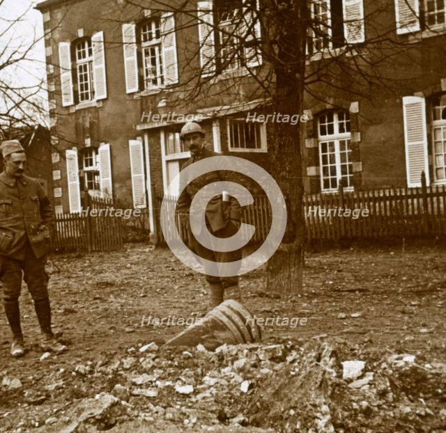 Unexploded 380 shell, Verdun, northern France, c1914-c1918. Artist: Unknown.