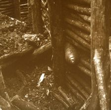 Unexploded shell, Calonne, northern France, c1914-c1918