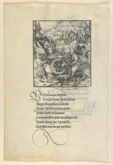 Unfalo Endangering Theuerdanck While Firing a Cannon, from Theuerdanck, 1517. Creator: Hans Schäufelein the Elder