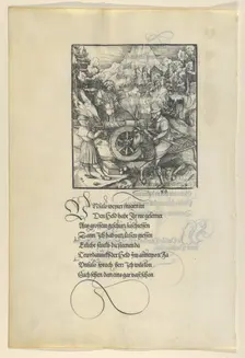 Unfalo Endangering Theuerdanck While Firing a Cannon, from Theuerdanck, 1517. Creator: Hans Schäufelein the Elder