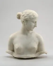 Unfinished bust of "The Greek Slave", n.d.. Creator: Hiram Powers