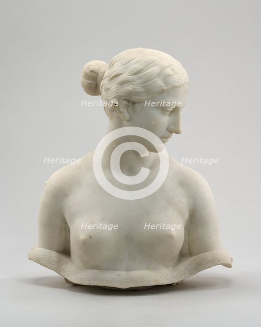 Unfinished bust of "The Greek Slave", n.d.. Creator: Hiram Powers.