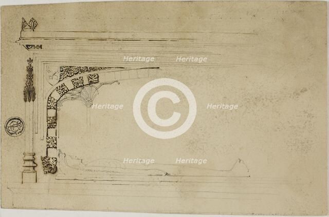 Unfinished Drawing of a Tomb, n.d. Creator: Unknown.