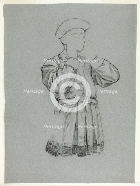 Unfinished Sketch of Man in Tunic, n.d. Creator: Henry Stacy Marks.
