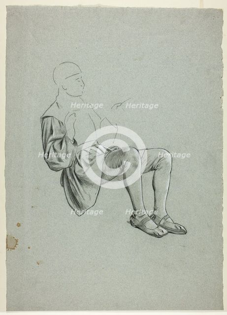 Unfinished Sketch of Seated Man, n.d. Creator: Henry Stacy Marks.