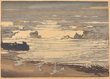 Unfurled Waves, Flood of September 1901 (Les lames deferlent,maree de Septembre 1901), 1901. Creator: Auguste Lepere
